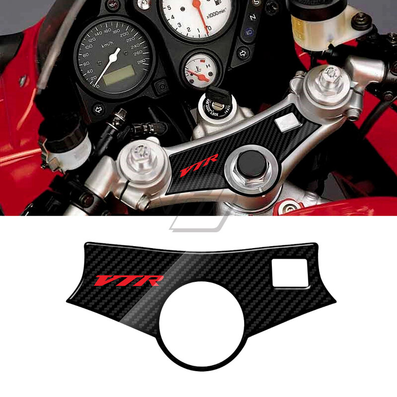 For Honda VTR 1000 3D Carbon-look Upper Triple Yoke Defender
