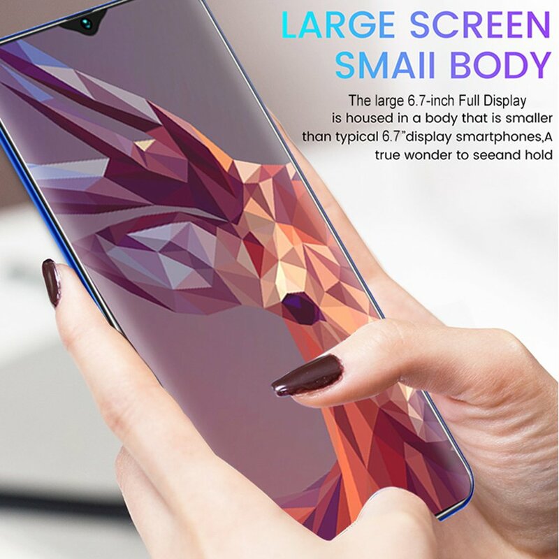 M90+ 2+16GB 6.7Inch Water Drop Screen Human Face Fingerprint Mobile Phone Smart Phone Bit Battery Camera Smartphone