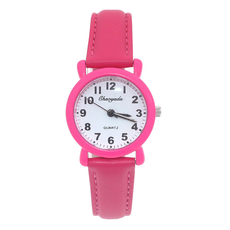 10色選択時計キッズ時計革ストラップかわいい子供の漫画腕時計子供のためのガール時計