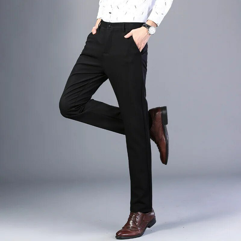 Męskie spodnie ponadgabarytowe męskie spodnie na co dzień Streetwear męskie ubrania Plus Size spodnie z nadwagą męskie ubrania biznesowe spodnie męskie