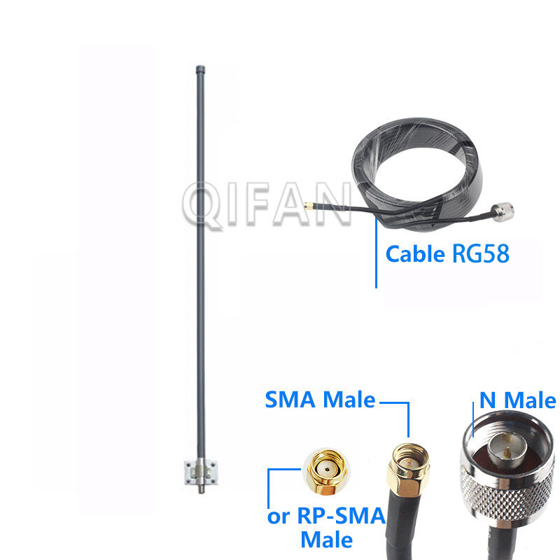 LoRa – antenne omni en fibre de verre, 868MHz, 915mhz, 10dbi, moniteur de glissement extérieur, répéteur UHF IOT RFID lora