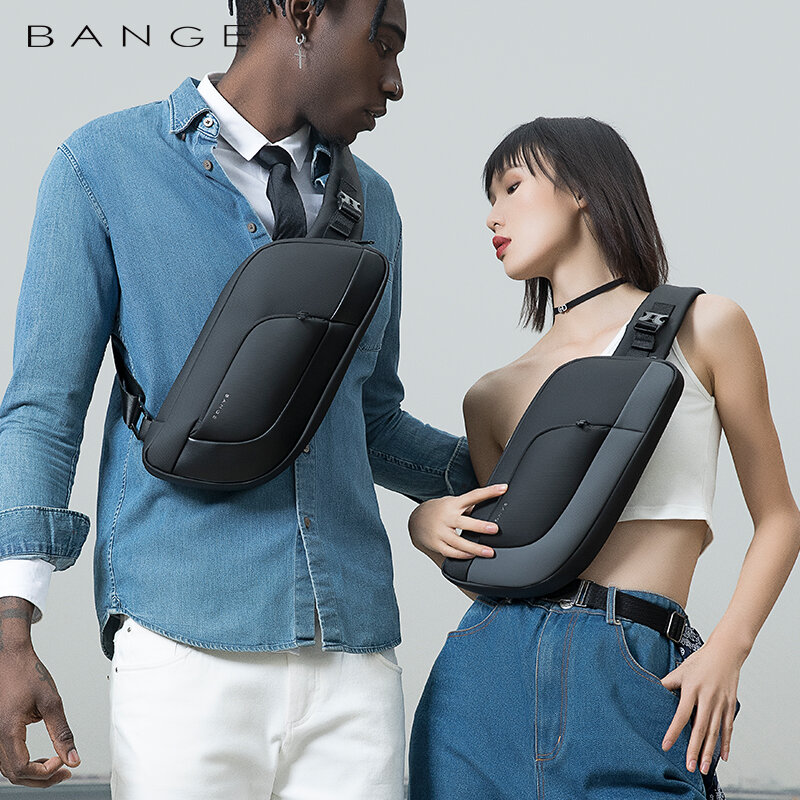 BANGE-Bolsa de mensajero impermeable para mujer, bolso de pecho de un hombro, multifuncional, a la moda, mejorado