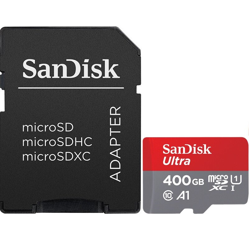 Карта памяти micro sd Sandisk A1, оригинальная TF-карта объемом 1 ТБ, 16 ГБ, 32 ГБ, 64 ГБ, 128 ГБ, 200 ГБ, 256 ГБ, 400 ГБ, 512 ГБ, C10, U1, SDXC, адаптер для карт памяти ultra
