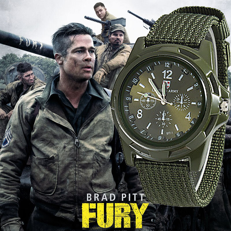 2023 Men's Watches Men Sports Watches Gemius Army Watches Black Nylon Strap Quartz Wristwatches Aviator Watches Clearace Sell