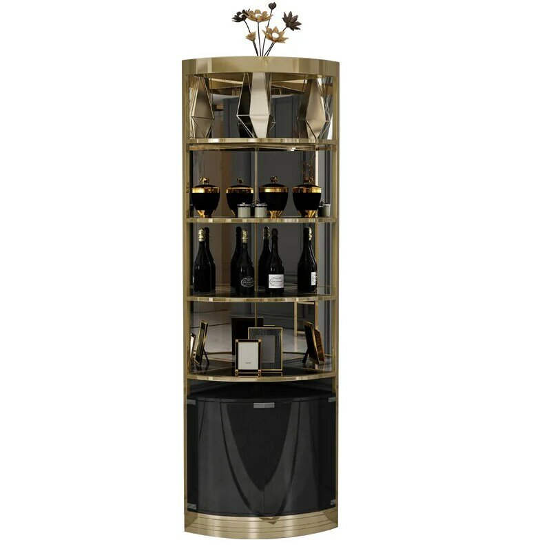 Настенный винный шкаф для ресторана, простой постмодернизированный металлический светильник, роскошный напольный шкаф для гостиной высокого класса