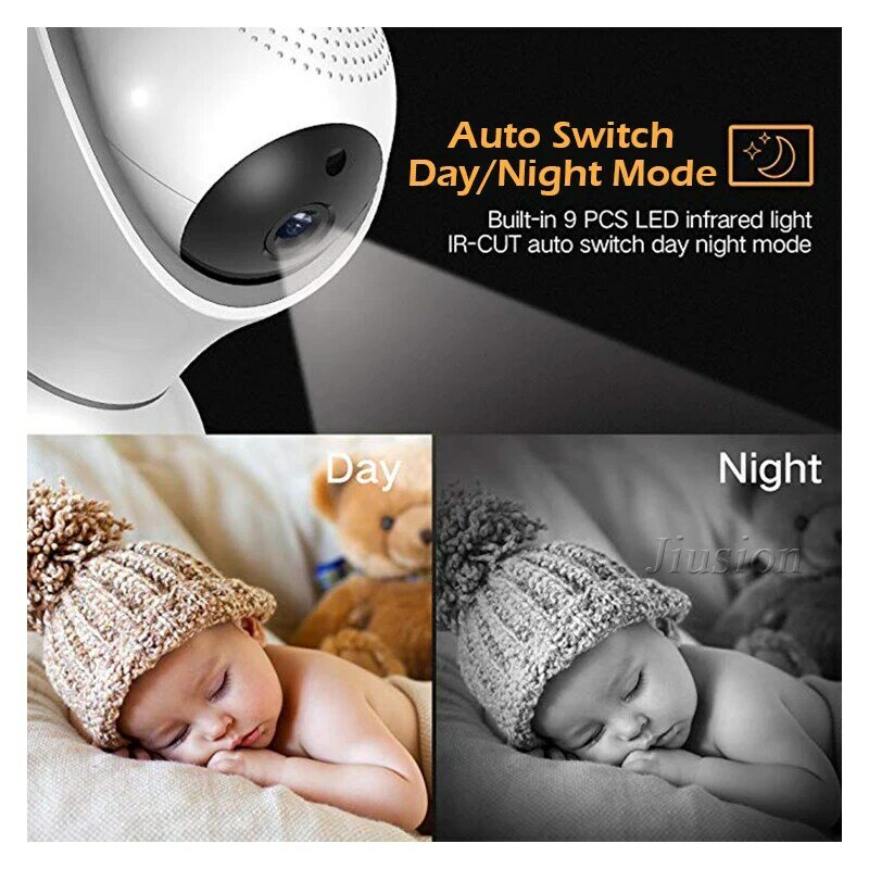 Mini Kamera wi-fi 1080P bezpieczeństwo w domu wideo Camara Bebe bezprzewodowy na zewnątrz Night Vision CCTV kamery 360 panoramiczny Kamera niania elektroniczna baby monitor