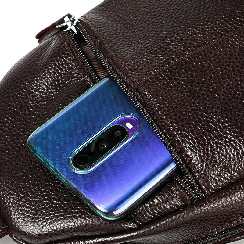 RETROGOO borsa a tracolla Vintage in vera pelle Unisex borsa da viaggio moda borsa a tracolla in pelle di vacchetta di lusso borsa a tracolla da uomo