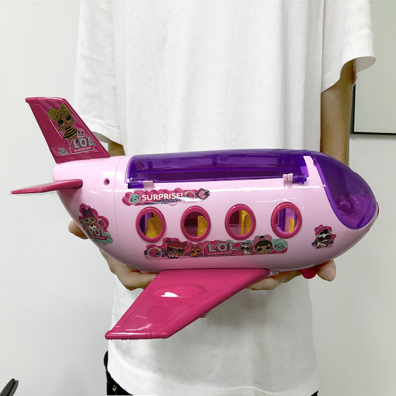 LOL niespodzianka lalka oryginalne lalki lols niespodzianka samolot zabawki figurki Anime Model samolotu kolekcja DIY urodziny prezenty dla dziewczyny