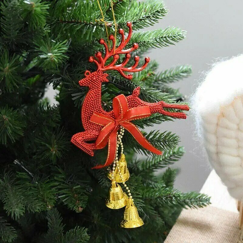 2021 Рождественская елка, лось, колокольчик, подвесные рождественские украшения, украшение для вечерние, подарок, аксессуары для мебели