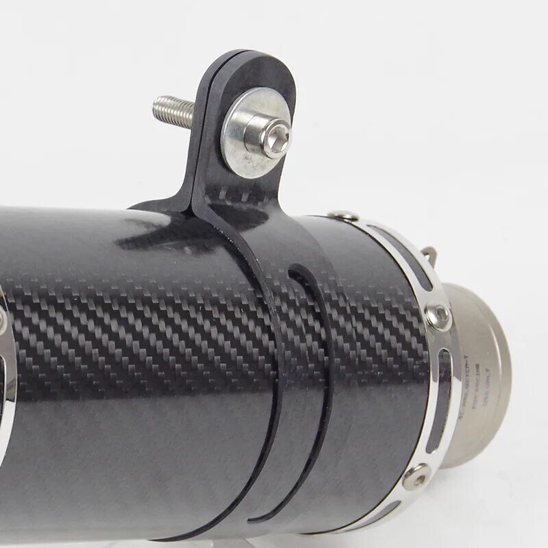 Abrazadera de Escape para silenciador de motocicleta, soporte de suspensión de fibra de carbono, 90mm, 100mm, 120mm, Yoshimura, akrapovics, SC, TBR