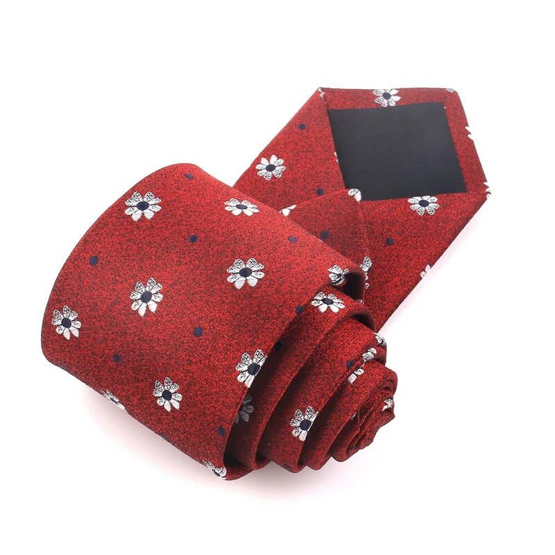 Cravate rayée pour hommes et femmes, en Polyester, classique, motif Floral, pour costume de mariage, pour homme d'affaires, Slim, nouvelle collection