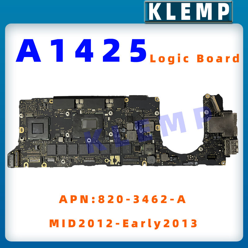 テストA1425マザーボードmacbook proの網膜13 "A1425ロジックボード2.5ghzのi5 8ギガバイト820-3462-A後半2012早期2013