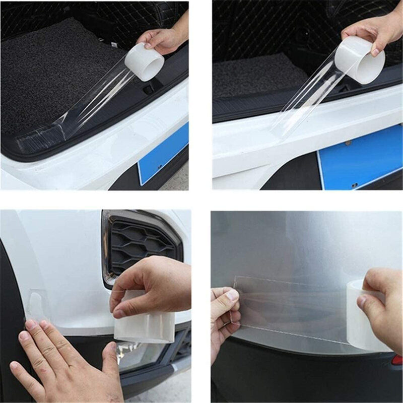 Protetor do peitoril da porta do carro nano adesivo fita pára-choques tira para tesla modelo 3 x modelo s vw transportador caravelle t6 etiqueta do carro
