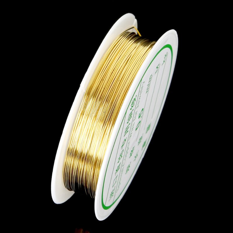1Roll 0.2-1mm Gold Silver Color Soft Copper Colorfast Beading Wire For DIY Craft Bracelet Necklaces Jewelry Making Cord String