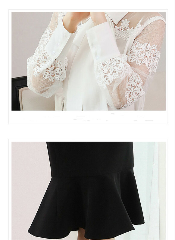 Boollili – ensemble deux pièces en mousseline de soie pour femmes, hauts de bureau, jupe longue noire, élégante coréenne, printemps été 2023