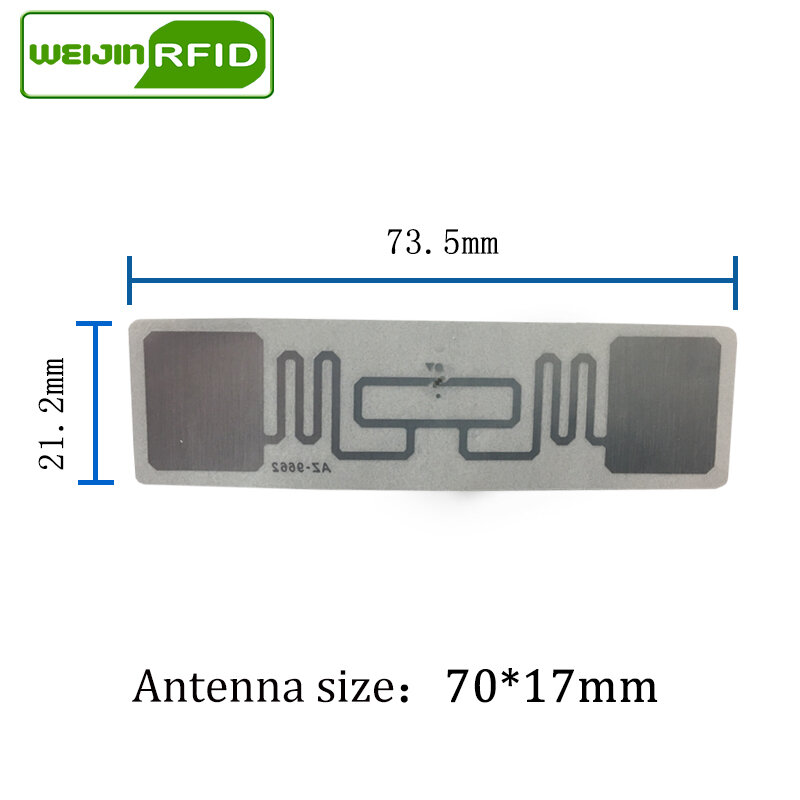 Etiqueta Adhesiva RFID UHF Alien 9962, incrustaciones húmedas, 915mhz868mhz, 860-960MHZ, Higgs9, EPC, 6C, 20 piezas, envío gratis