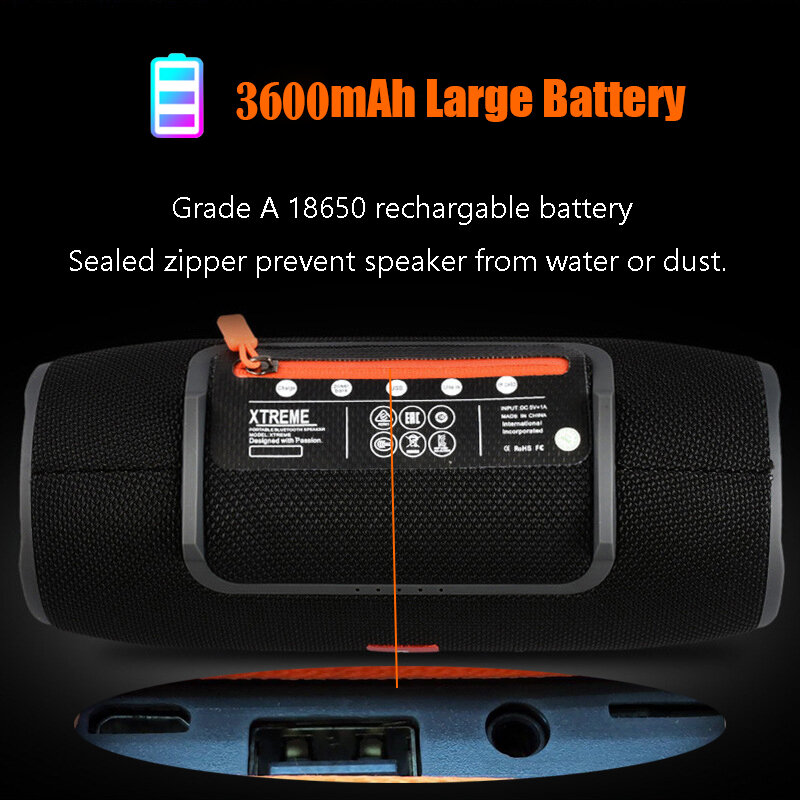 High Power 40W Bluetooth Lautsprecher Wasserdichte Tragbare Spalte Super Bass Stereo Für Comuter PC Lautsprecher mit FM Radio BT AUX TF