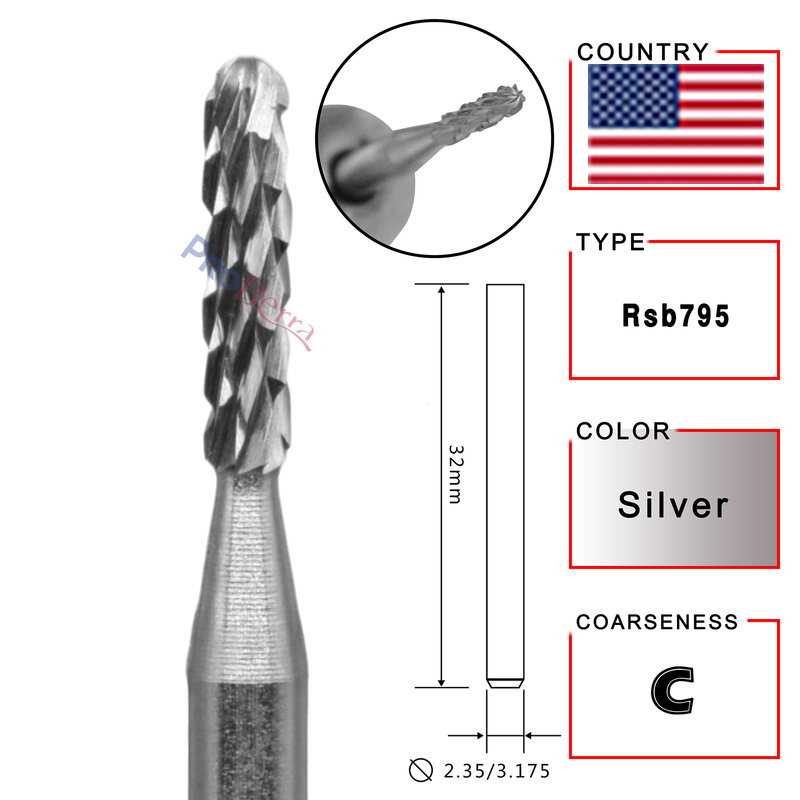 NAILTOOLS Tungsten steel Carbide nail drill Round bit Silver Gold C M F Cuticle Clean Accessories Manicure Burr milling cutter