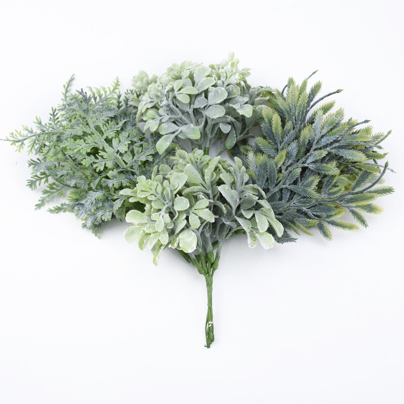 6 sztuk plastikowe florystyka sztuczne rośliny ślubne dekoracje kwiatowe robótki broszka wazony do wystroju domu Christmas Garland