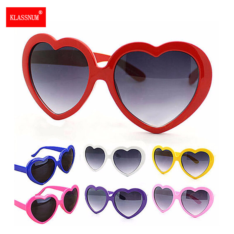Gafas de sol de ojo de gato retro para mujer, gafas de sol de corazón de amor de moda, gafas de sol Vintage de diseñador de marca, gafas de sol Sexy, moda caliente, 1PC