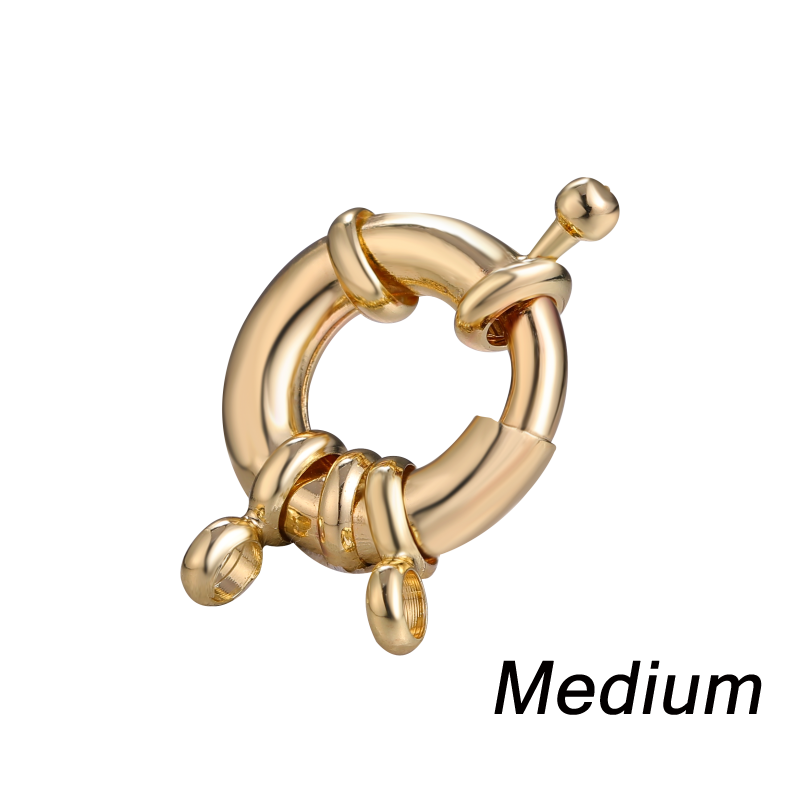 5 pz/lotto anello di chiusura a molla con anello di salto aperto accessori in rame per gioielli risultati fai da te componenti