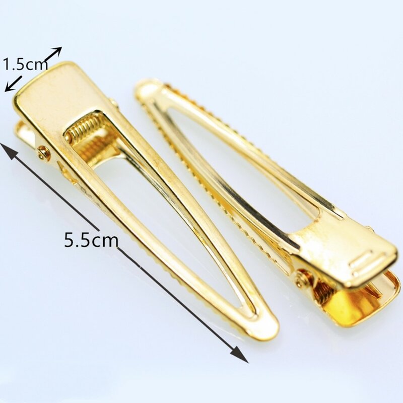 10pcs gold/rhodium Hair Clips Fashion square Hairpin Blank Base for Diy Jewelry Making Pearl Hair Clip Setting craft supplie