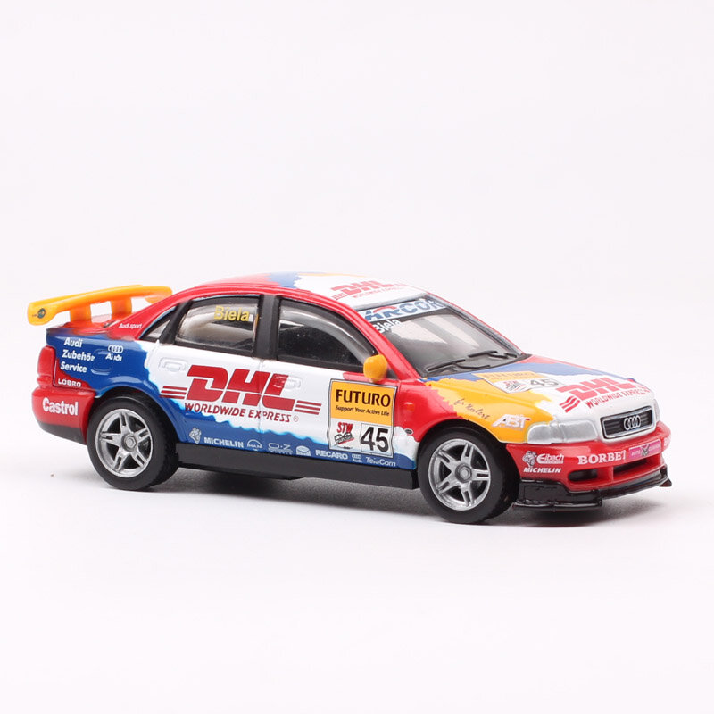 Brinquedo de carro de corrida de metal infantil, Highspeed, A4 STW, Super Touring, Sem Caixa, Escala 1:43, No 45, Pull Back, Colecionável, 1998