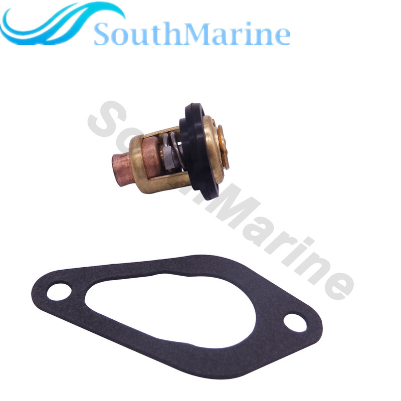 Boat Motor 855676002 8M0119207 Thermostat & 27-853702005 Gasket for Mercury Marine Outboard Engine 8HP 15HP 20HP 25HP 35HP, Sier