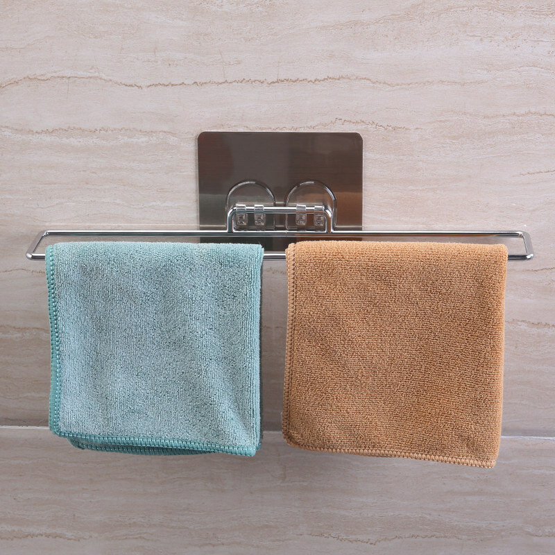 Shuang Qing домашняя проживающая кажущаяся вешалка для кухонных полотенец полки для хранения для ванной комнаты дыропробивное полотенце штанга...