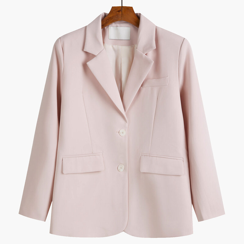 GFAVCJX 2022 весна-осень новый стиль куртка женский свободный Блейзер однотонный с карманами