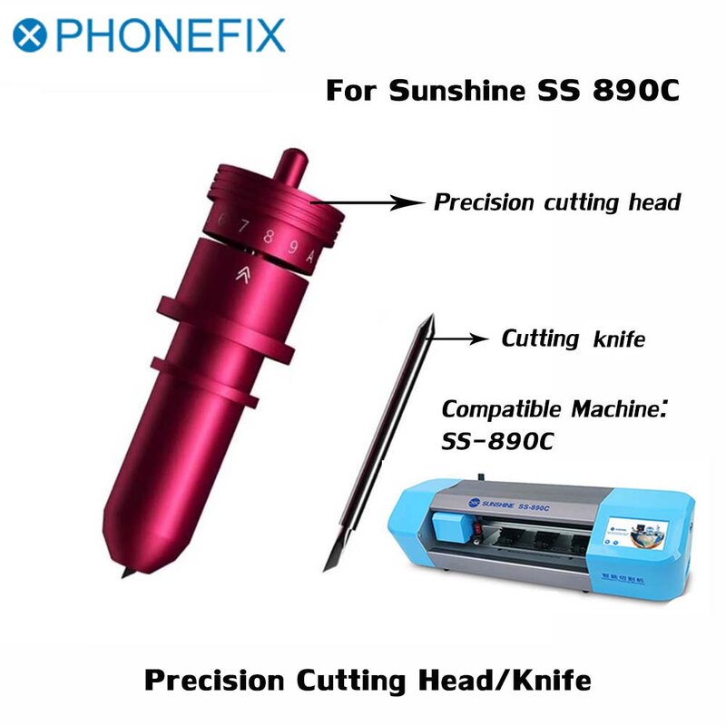 Luz do sol SS-890C lâmina de faca de corte de precisão para SS-890C máquina de corte de vidro dianteiro do telefone capa traseira proteger filme ferramenta corte