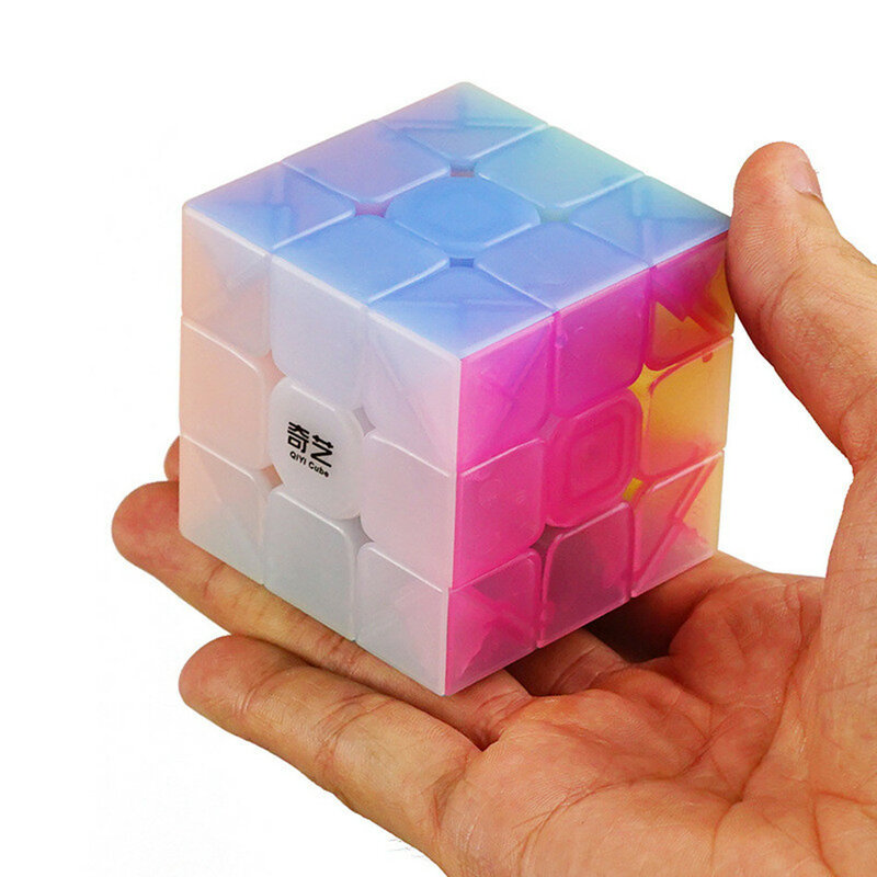 Qiyi Warrior W 3x3x3 prędkość Cube Stickerless przezroczysta profesjonalna magiczna kostka puzzle kolorowe zabawki edukacyjne dla dzieci