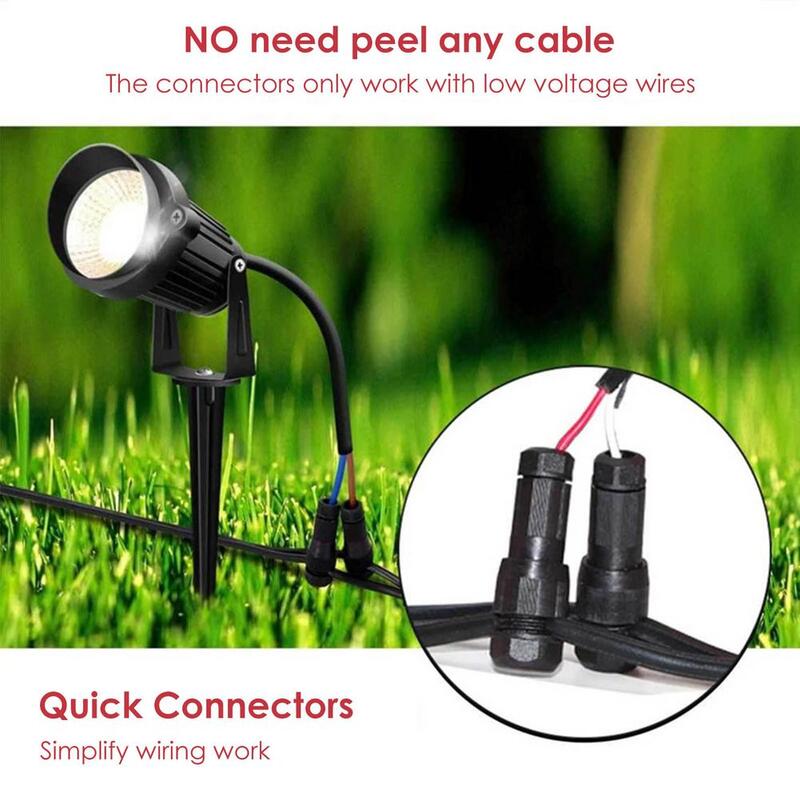 20/40PCS Low Voltage Landscape Wire Connector Easy Install Landscape Lighting Connector ,12/14/16/18 AWG Wire Cable Connectors