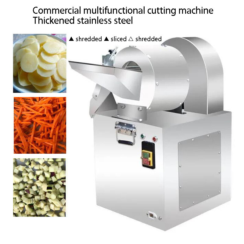 Groentesnijder Machine Keuken Elektrische Multifunctionele Snijmachine Keukenmachine Commerciële Snijden Ui Wortelen Aardappel Rasp