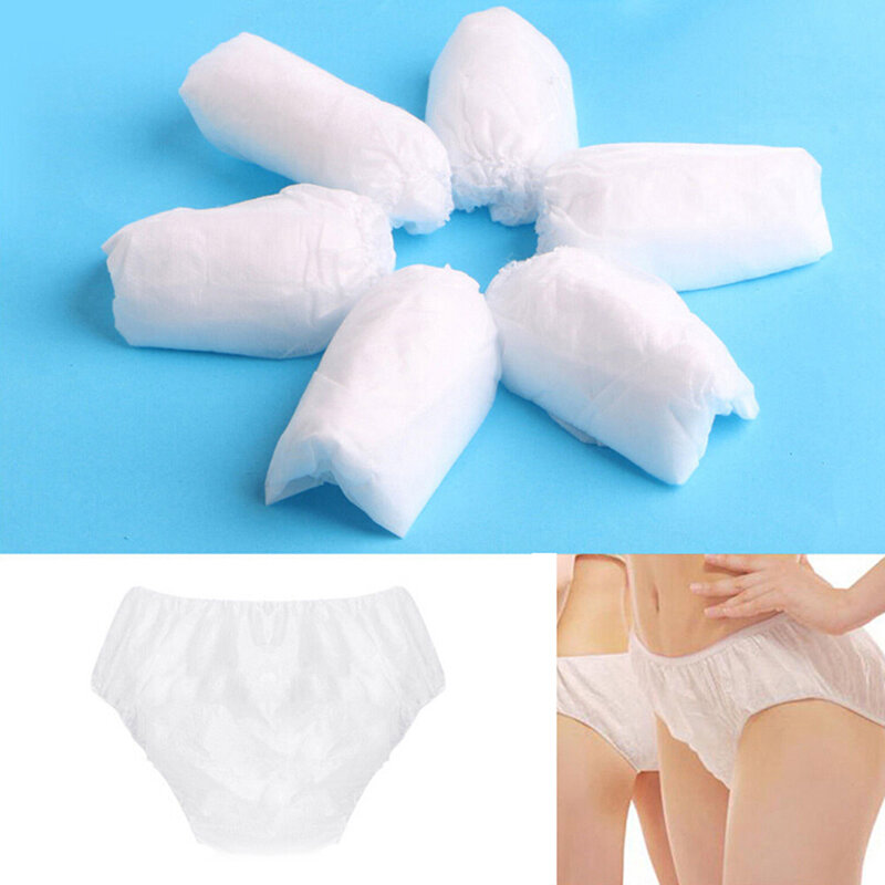 6 Pregnant Women Men Brief Sterilized Disposable Non-woven Underwear Clean Intimate Prenatal Postpartum Paper Underpants Travel