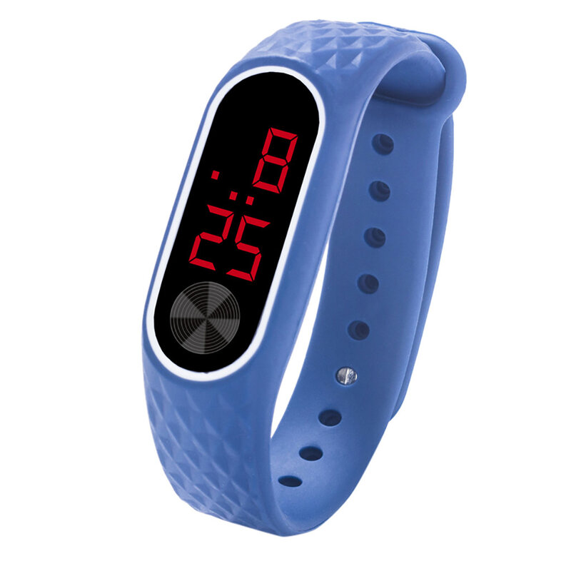 Reloj electrónico deportivo para Mujer, pulsera Digital de moda con anillo de mano, LED, Slikon, Saat