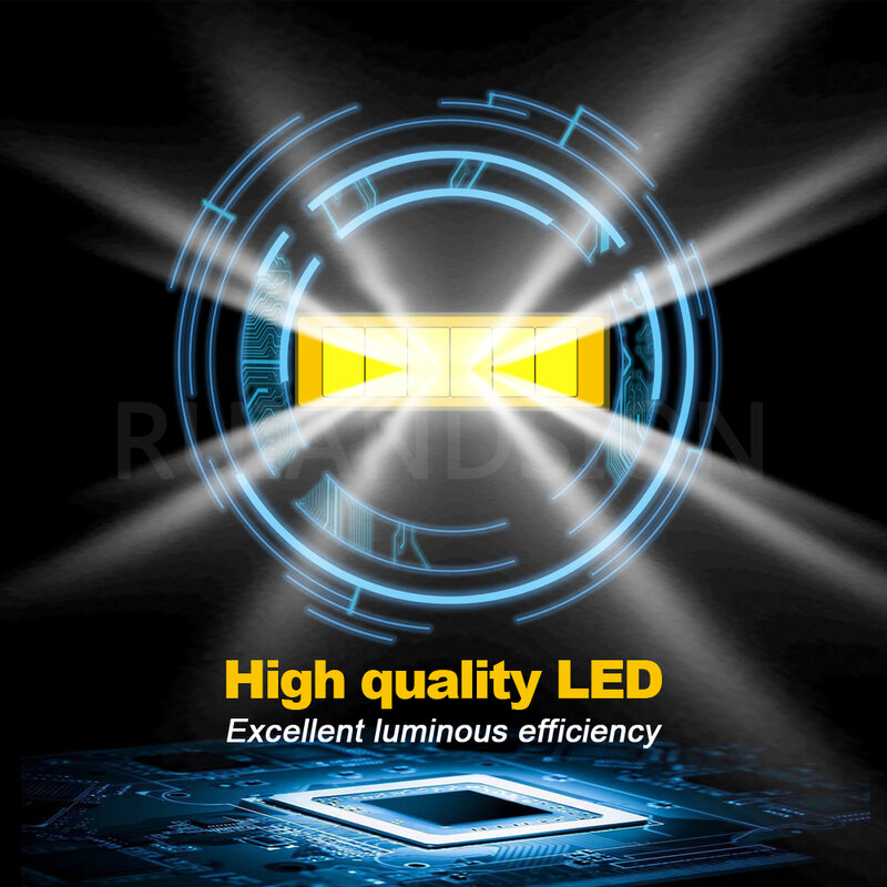 RUIANDSION-Luz antiniebla para coche, bombilla LED DRL de 10V-30V, 12V, 24V, para KIA, Ford, Hyundai, Elantra, 6000K, H11B, H8B, CSP, 1600Lm, 2 uds.