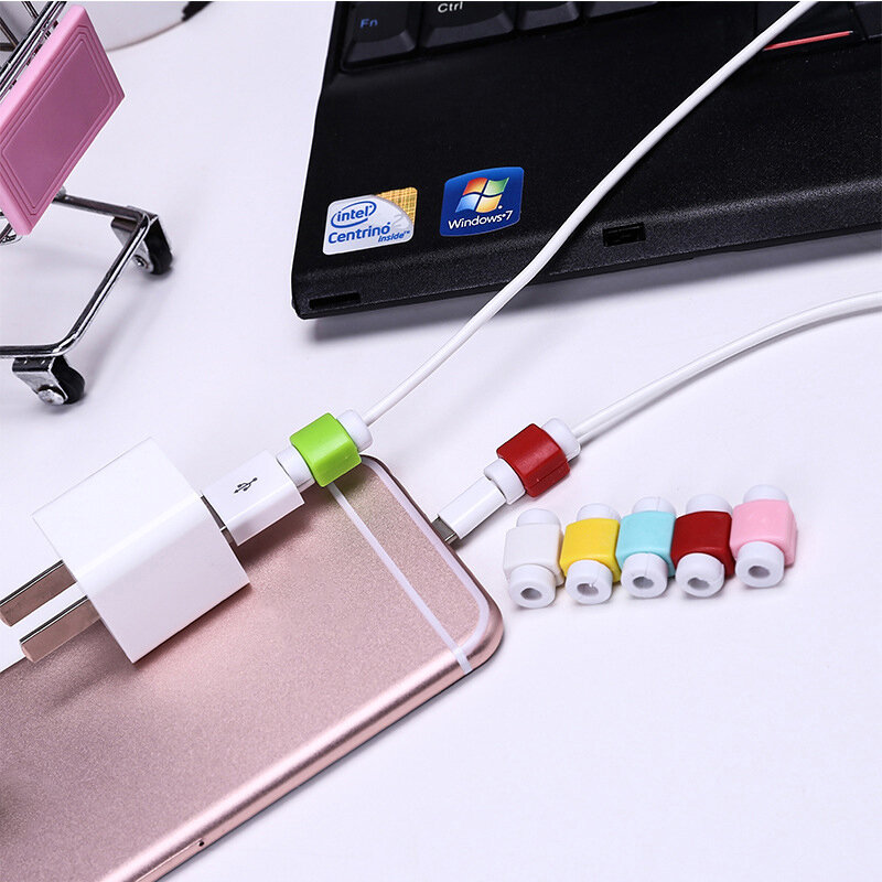 Protector Data Cable 1Pc Winder Cord Mini Cute Earphone Protection Rubber Wire Cover For Smart Phones USB Cable