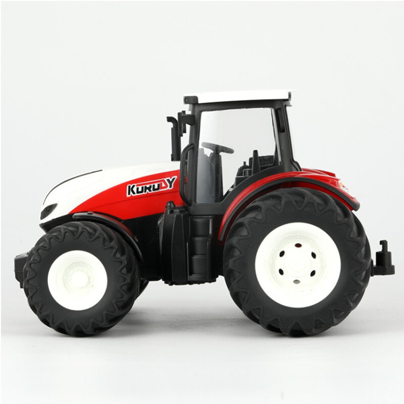 Rimorchio del trattore 1/24 RC con faro a LED, giocattoli agricoli Set 2.4GHZ simulatore agricolo per camion con telecomando per bambini regalo per bambini