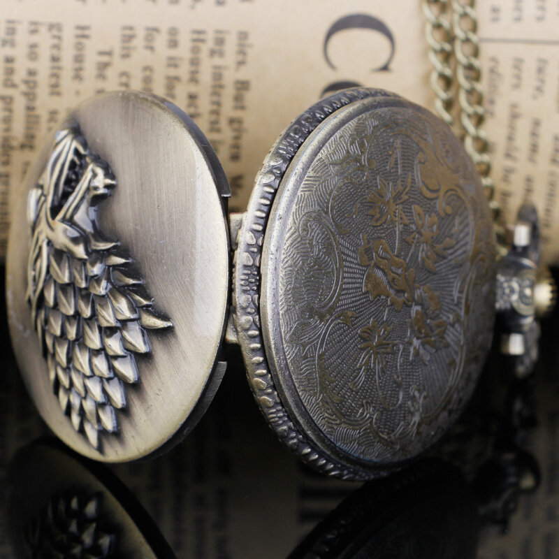 Steampunk Retro Vintage bronzo orologio da tasca casa Design uomo donna orologio collana ciondolo regalo