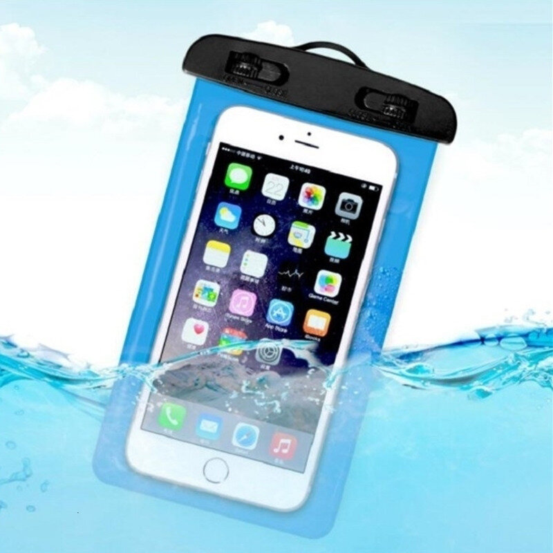 Bolsa de celular impermeável de pvc, saco universal de armazenamento para esportes aquáticos, uso para natação, mergulho e surf, x mm