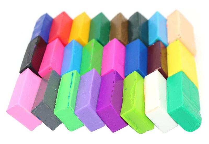 DIY modelagem suave argila do polímero, material atóxico, 480g, 24 cores