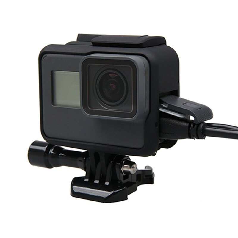 واقية الإطار الحال بالنسبة GoPro بطل 7 6 5 أسود عمل كاميرا الحدود غطاء الإسكان جبل ل الذهاب برو بطل 7 6 5 ملحق