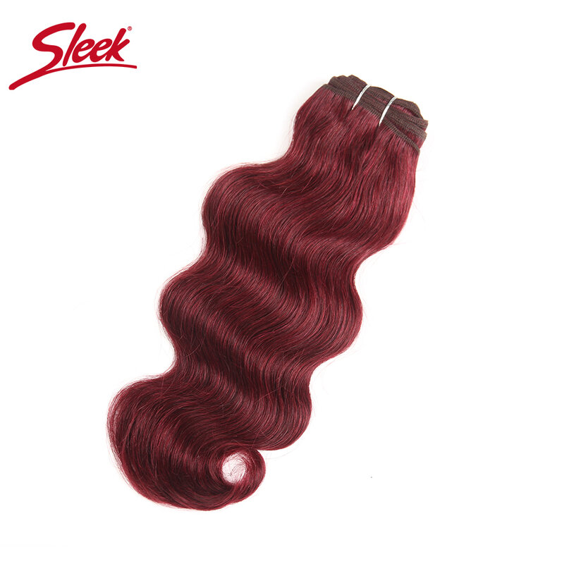 Elegante cabello Natural ondulado rojo Burg 99J 6 # P1B/30, Color Natural, 1 pieza, mechones de cabello ondulado brasileño Remy