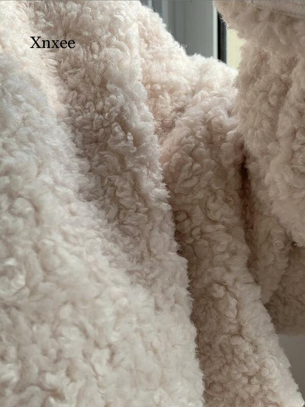 Mantel Bulu Palsu Bulu Domba Sweter Wanita Kardigan Perempuan Musim Gugur Musim Dingin Mantel Mantel Jaket Mewah