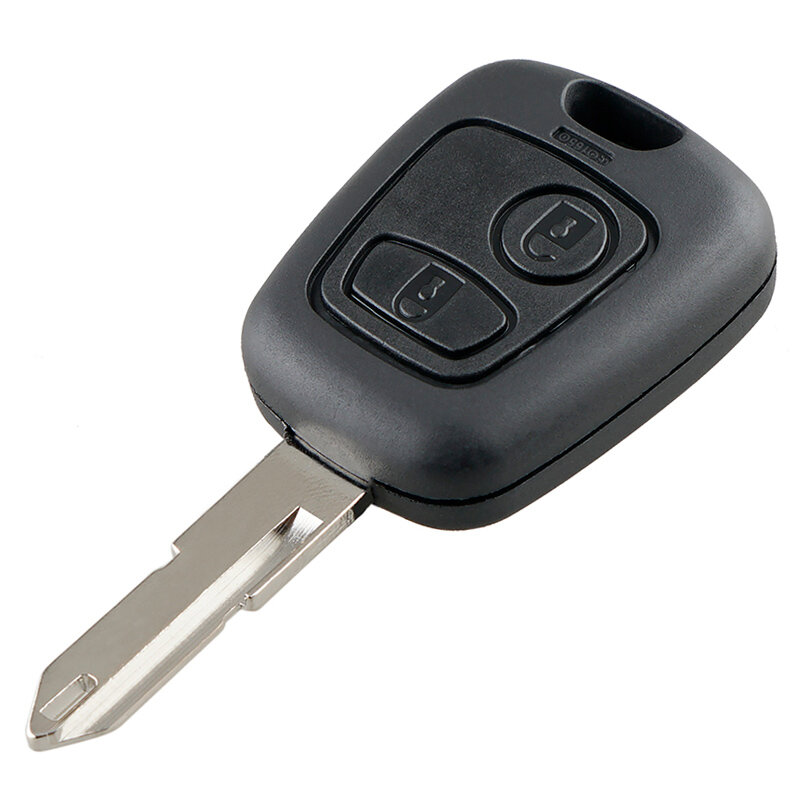 2 botões remoto carro chave do escudo fob caso chave capa com 206 lâmina micro interruptores apto para peugeot 106 107 206 207 306 307 406 407