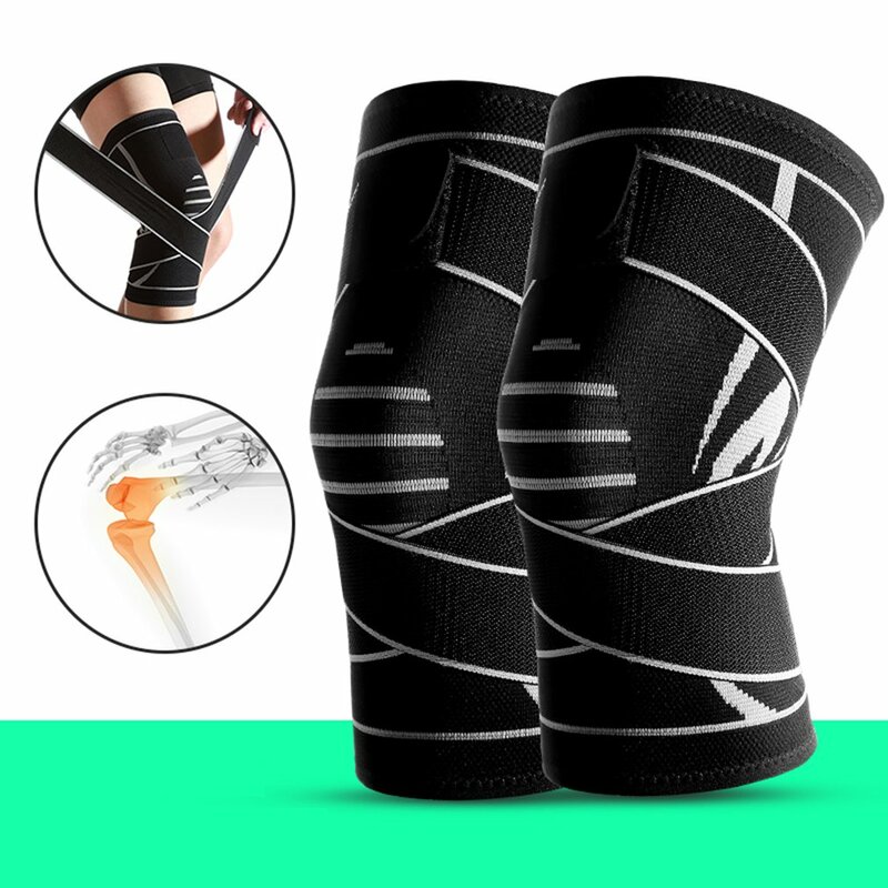 Genouillères en tricot genoux en Nylon durables orthèse sport protections Ultra minces genoux soutien genouillère de sécurité