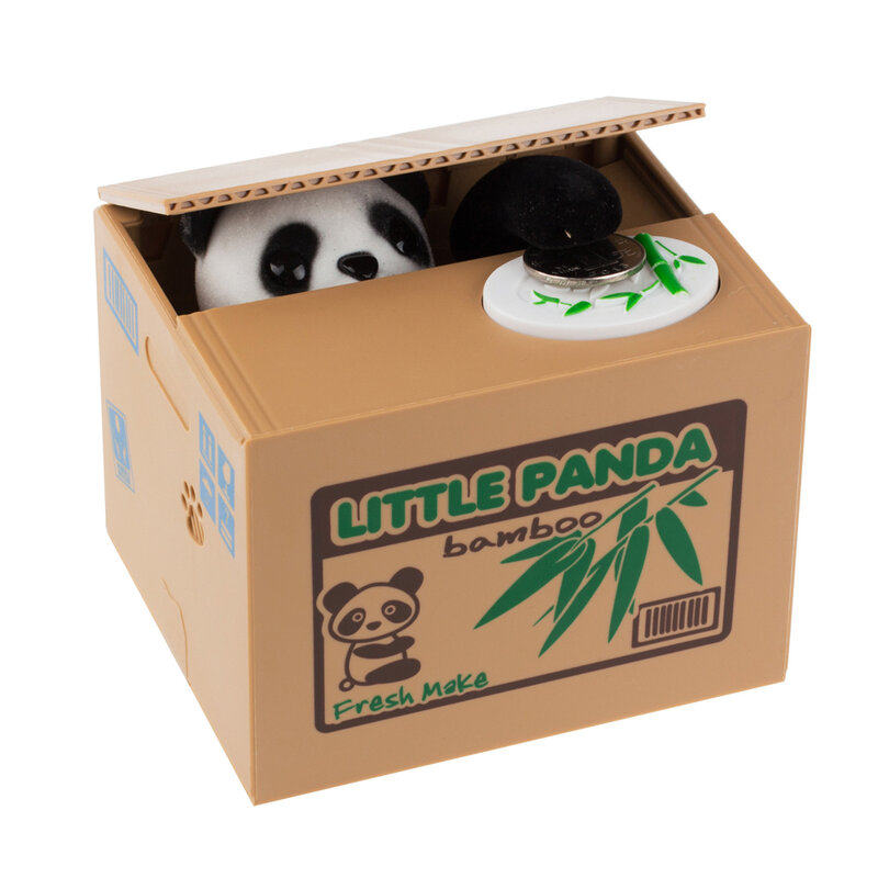 Panda Katze Dieb Geld Boxen Spielzeug Piggy Banken Geschenk Kinder Geld Boxen Automatische Stola Münze Sparschwein Geld Sparen Box spardose
