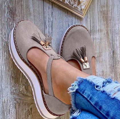 YEELOCA 2020 women summer sandals fashion buckle m002 strap solid fringe cover heel flat platform heel MU22