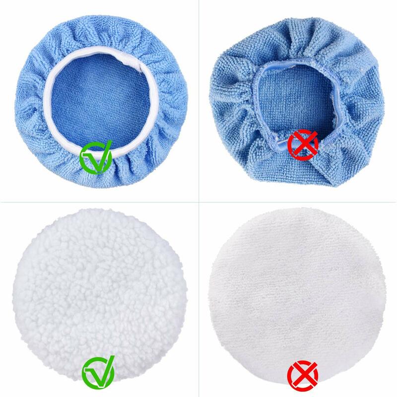 5 To 6 Inches Microfiber Polishing Pad for Car Polisher Bonnet 18 Packs